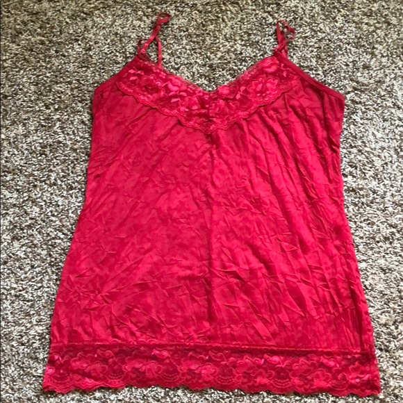 Maurices Tops - Red Crinkle Cami Maurices Tops - Red Crinkle Cami